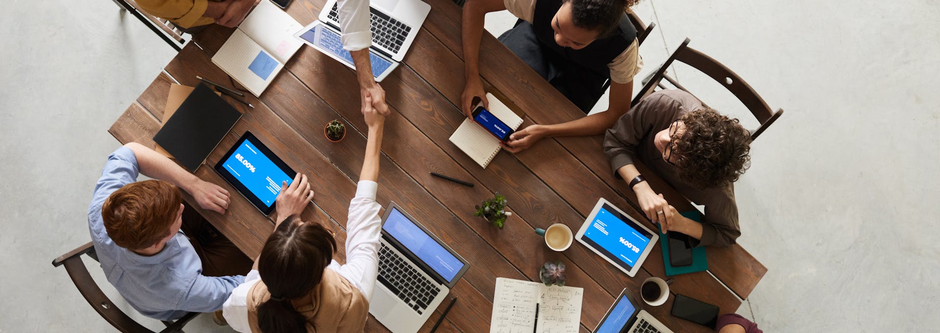 Professional team meeting in modern boardroom