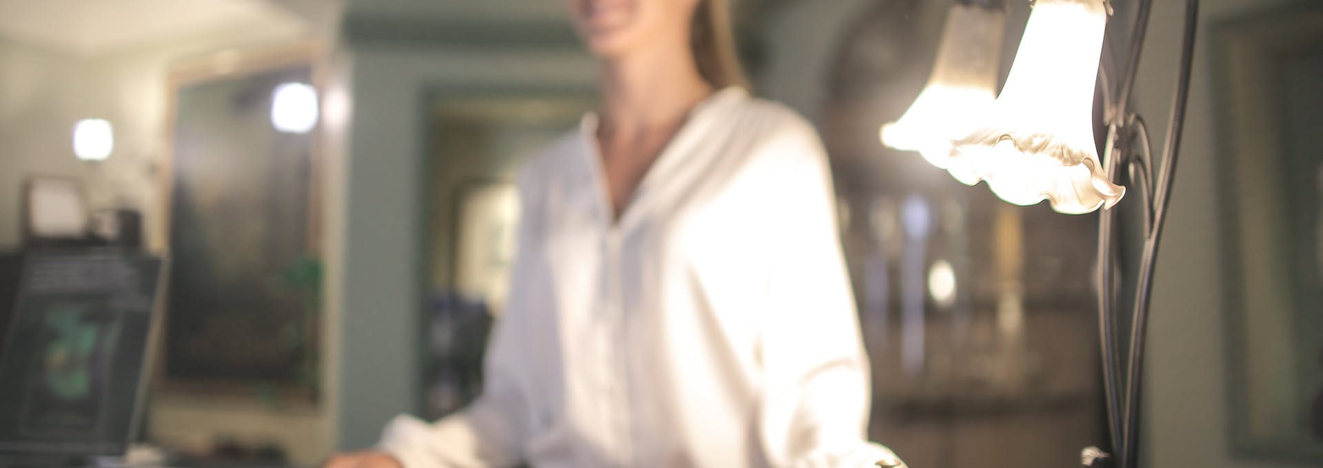 Modern office reception and communications center